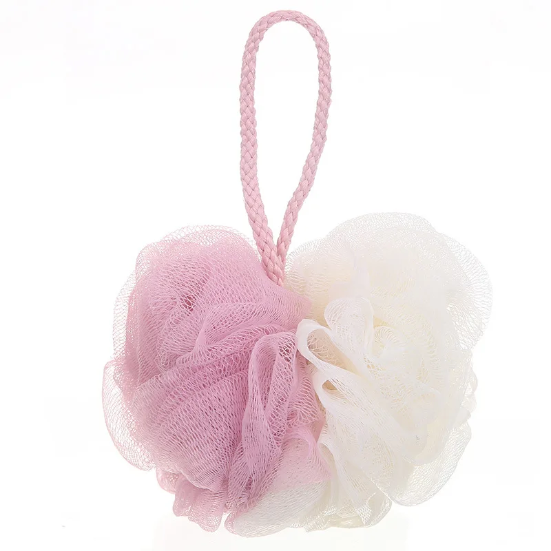 11 см Модный мяч для ванной ванны крутой шар банное полотенце Массажная Мочалка для тела Чистящая сетка душевая мочалка продукт щетка для ванной - Цвет: Розовый