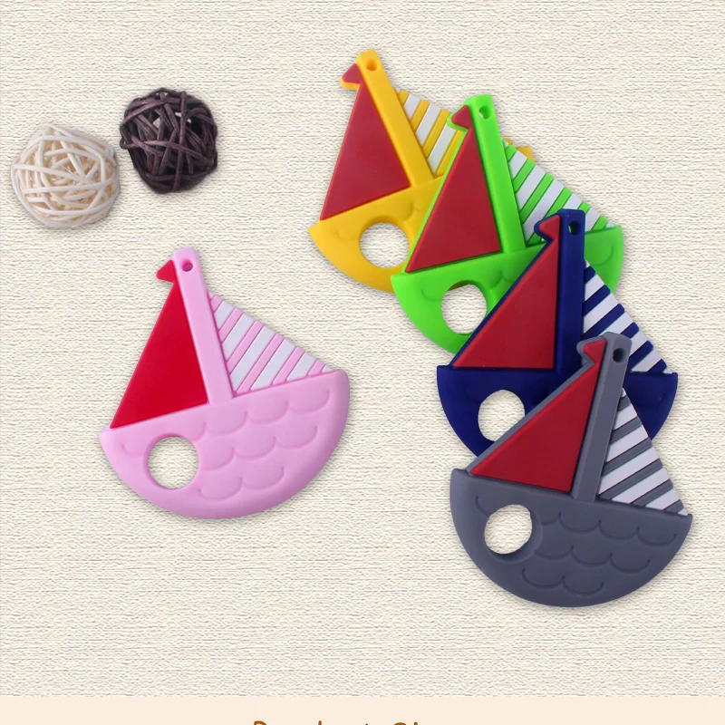 5 шт Силиконовая подвеска детские товары для прорезывания зубов Детская жевательная игрушка-Подвеска 5 цветов