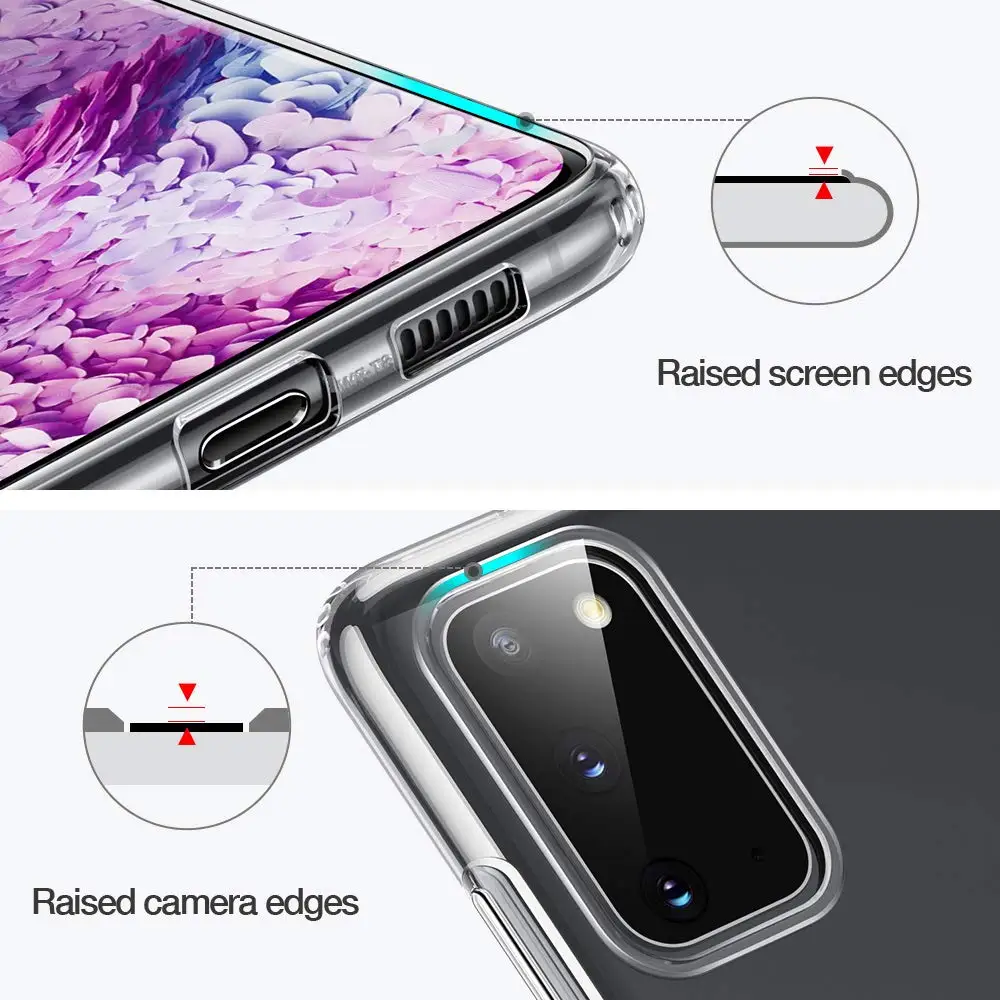 Transparent Silicone Phone Case for Samsung Galaxy S20 S21 FE Plus Ultra S20FE S21FE S21Plus S21Ultra 5G Soft Clear Back Cover