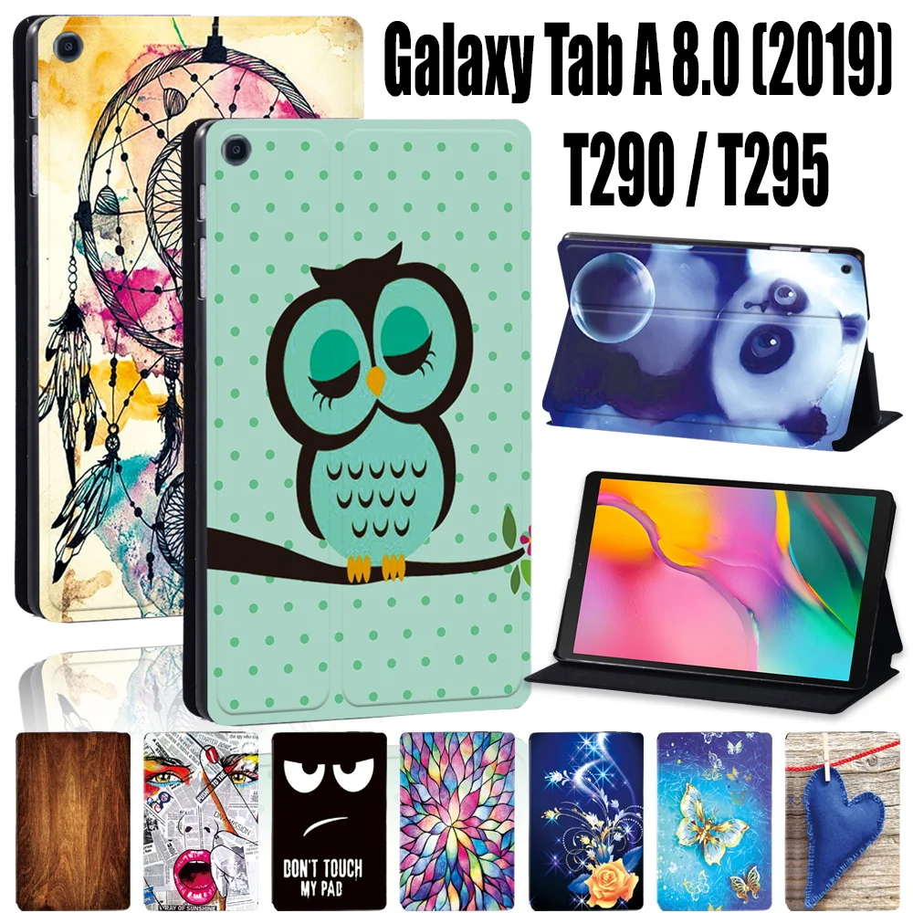 

Tablet Case for Samsung Galaxy Tab A T290/T295 (2019) 8.0 Inch Bracket Leather Drop Protection Cover + Stylus