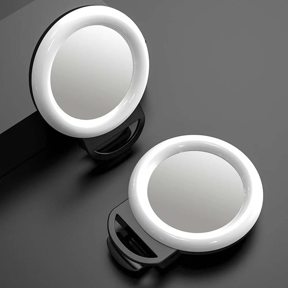 LED Selfie Ring Novelty Light Ring Clip For Cell Phone Photo Lamp celular backlight for phone 2