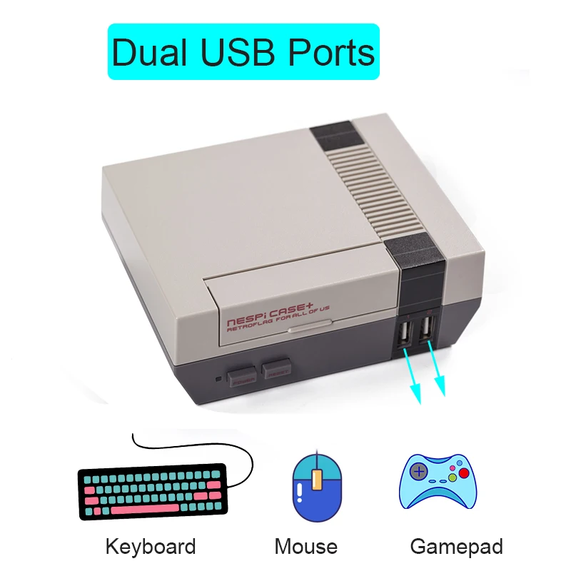 Retroflag NESPI+ чехол с Raspberry Pi 3B ТВ/видео игровая консоль с Геймпад и 15000+ Игровые плееры Поддержка HDMI Out
