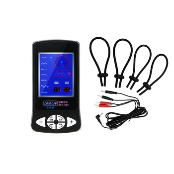 Therapy Massager Electric Shock Silicone Medical Sex Toys for Men Electro Stimulation Penis Ring Electric Shock Cock Ring 2