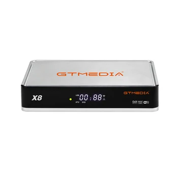 

NEW GTMEDIA X8 satellite receive DVB-S/S2/S2X VCM/ACM/multi-stream/T2-MI Built-in 2.4G WIFI BISS auto roll WebTV SCART Unicable