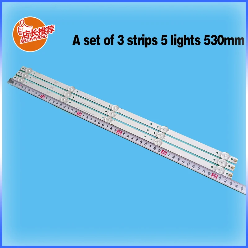 530mm 52LED TV Illumination For DEXP 28A3000 H28B7100C Bars Backlight Strips Array Matrix Line Rule SVJ280A01_REV3_5LED_130402
