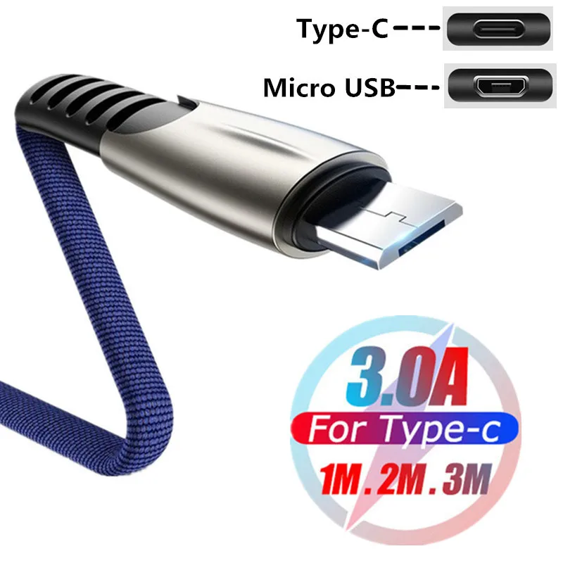 Кабель для быстрой зарядки mi cro usb Дата type C кабель Iphone Xiao redmi note 8 pro 8t 5 7 6 A3 9 9T CC9 Pro A2 A1