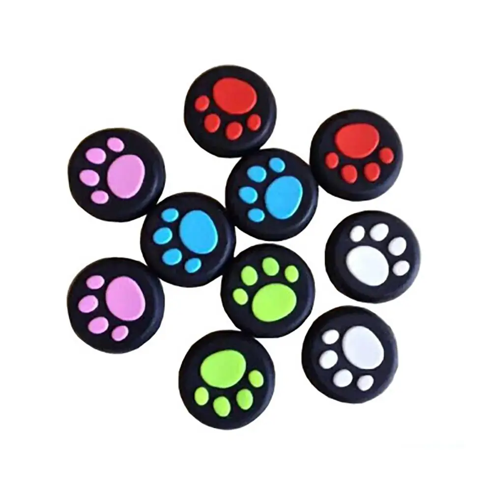 

Yfashion Cute Cat Claw ThumbStick Silicone Button Grip Cap Case for Nintend Switch SONY PS4 Controller