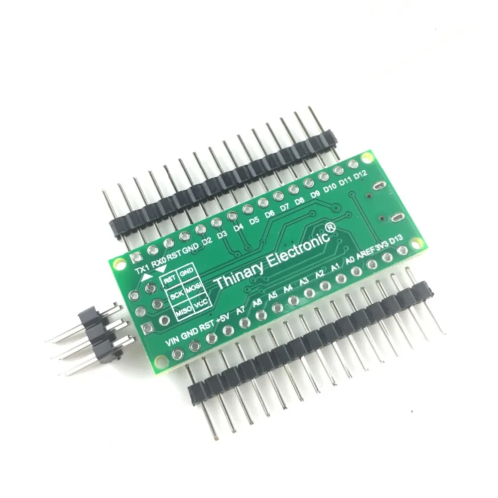 Горячая Распродажа 1 шт. Nano 3,0 контроллер совместим с arduino nano Atmega328 серии CH340 USB драйвер без кабеля NANO V3.0