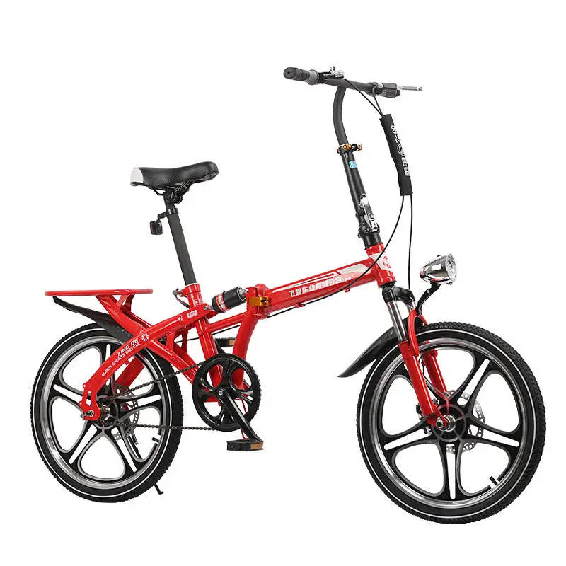 Бренд мужской BMX велосипед 20 дюймов графит для колес стальная рама мягкий-хвост дисковый тормоз складной Bicicleta детский Дамский велосипед - Цвет: 5 cutter red