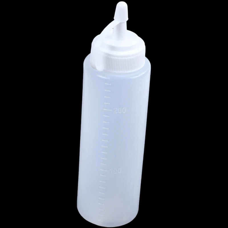 180cc белый Пластик бутыль масла Диспенсер для соусов насадка Кепки прилагается