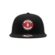 Пожарный отдел пламя Пожарный бейсболка черный_ белый