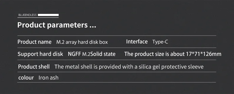 Tipo-C, USB 3.1 NGFF, Caixa De Disco