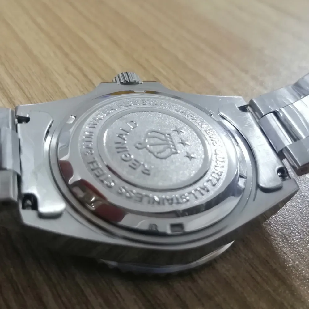 Часы REGINALD мужские GMT вращающийся ободок Японский Miyota 2115 Movt полностью из