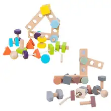 

Educational Nuts Bolts Toys Screw Nut Assembling Color Assembling Beading Early Education Fine Motor Skills Enlightenment