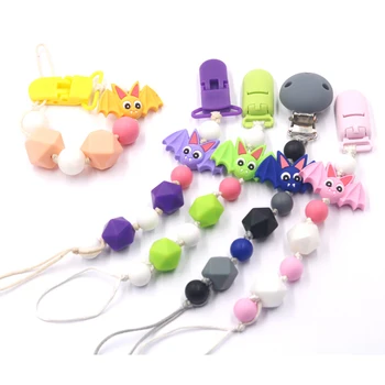 

DIY Silicone Personalised Baby Pacifier Clips Funny Pacifier Chain with Mouse Holder For Baby Shower Gift BPA Free High Quality
