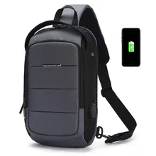 Мужская сумка через плечо с защитой от кражи, мужская сумка через плечо с зарядкой через usb для 10," Ipad, короткая сумка на грудь, водонепроницаемая сумка