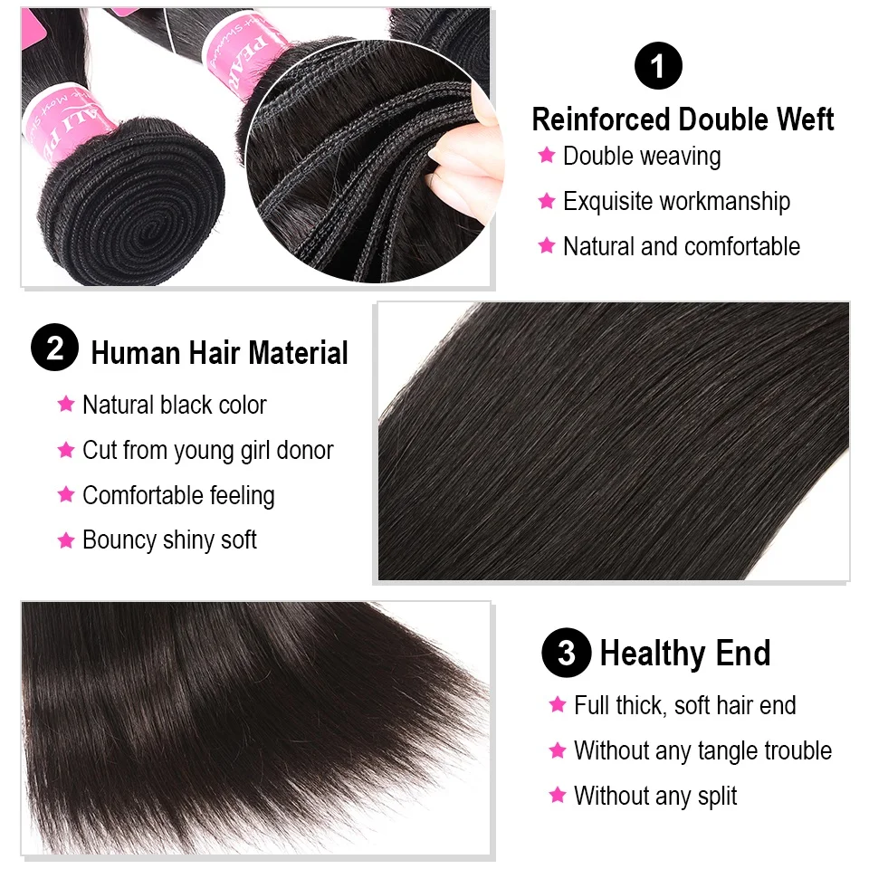 AliPearl,, прямые пряди для волос, 5 шт., 10 шт., бразильские волнистые человеческие волосы, пряди для наращивания, быстрая