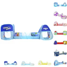 LOOZYKIT большой шатер игровой домик игрушки стили складные детские игрушки палатка три в одном ползающий туннель игрушка мяч бассейн игры на открытом воздухе