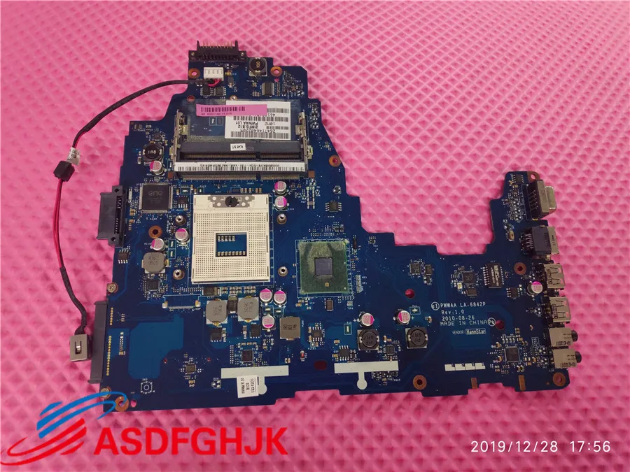 

For Toshiba C660 Laptop Motherboard DDR3 K000111440 PWWAA LA LA-6842P HM55 100% TESED OK