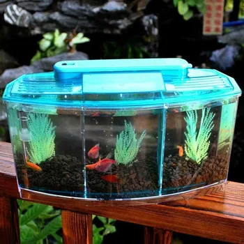 

Aquarium Fish Tanks Mini Aquarium Fish Tank Aquarium With LED Lamp Light Fish Tank Desktop Fish Mini House Home Pet products