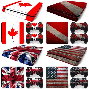 

Colorful Design Vinyl Decals for PS4 Slim Console and Controllers