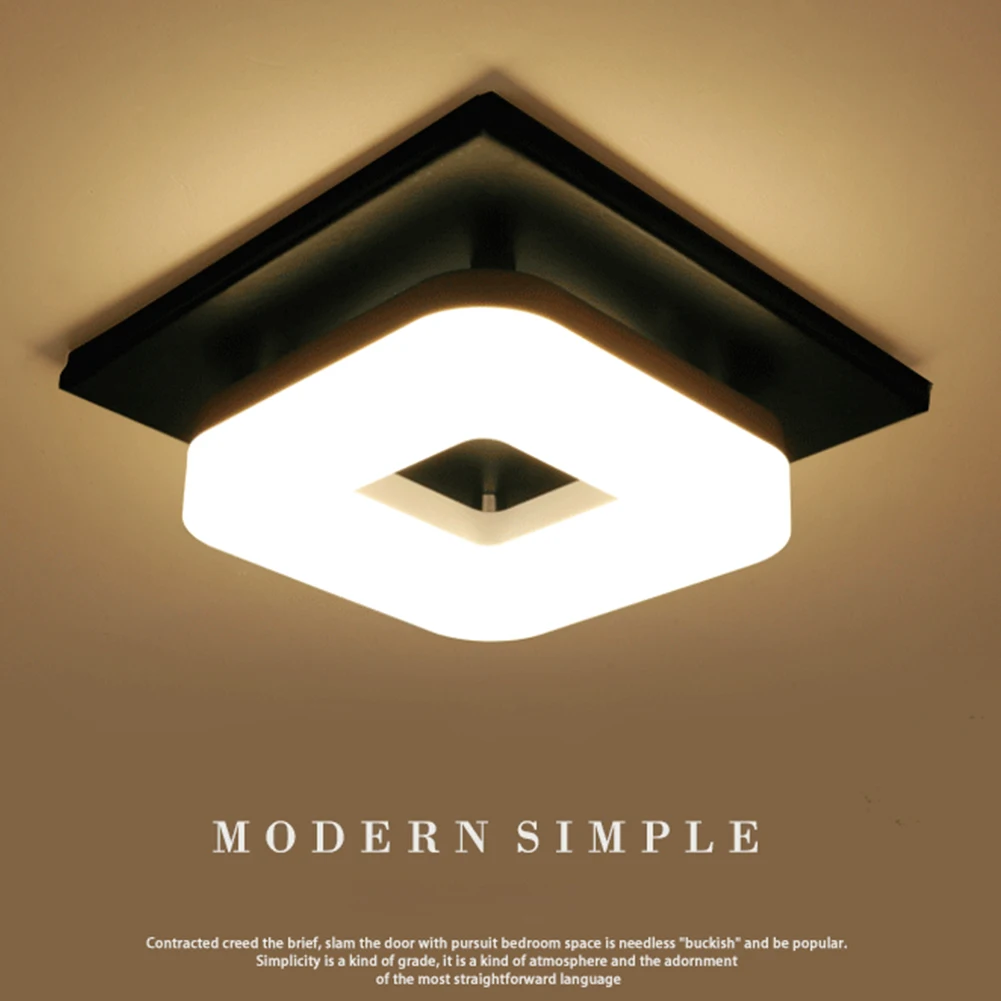 Decorative Modern Flush Living Room Square Shape Surface Mounted Porch Balcony LED Lamp Hallway Artpad 12W Home Ceiling Light