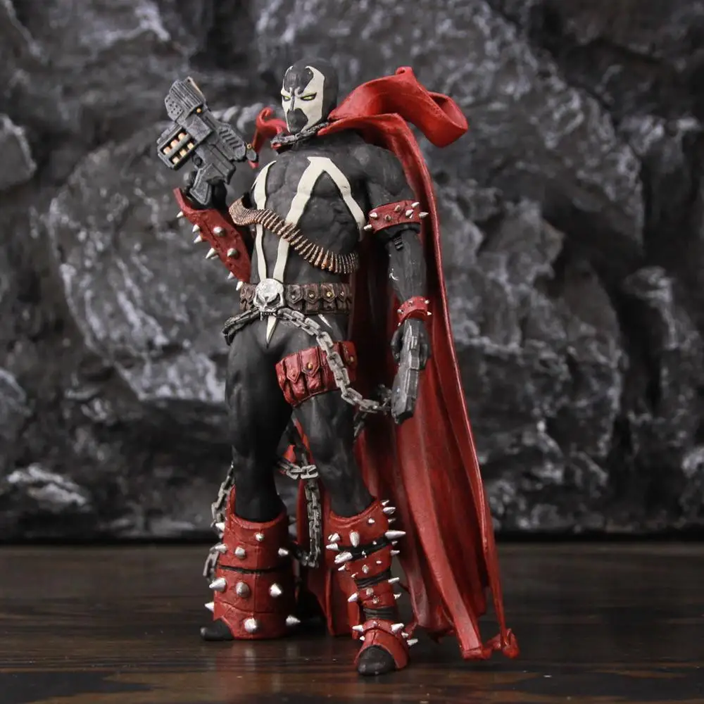 Spawn-figura de acción de 7 ", Rebirth, serie de cómics, Tops Color, Blude Wave, originales de McFarlane, estatua de modelo coleccionable -