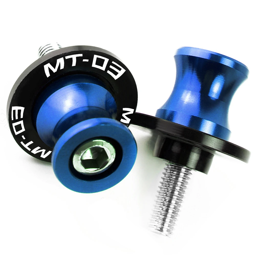 Для Yamaha MT-03 MT03 MT 03 2006- 2007 2008 6 мм маятник для мотоцикла, слайдеры, поворотные катушки, подставка, Шпульки, поворотный рычаг - Цвет: 6MM Blue