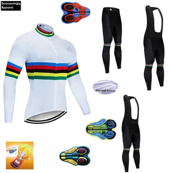 

Pro UCI TEAM Winter 2019 Thermal Fleece Cycling Jersey Bike Pants Set Mens 16D Pads Ropa Ciclismo Cycling Wear Maillot Culotte