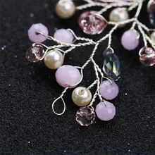 Кристалл ручной работы Тиара для волос Европейская свадебная лента для волос ювелирные изделия свадебное платье подвеска со стразами