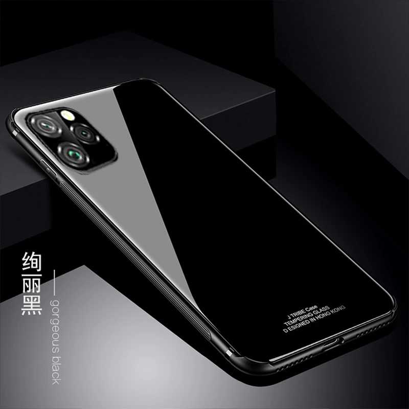 Роскошная новая стеклянная задняя крышка YueTuo для телефона etui coque cover case for iphone 11 pro