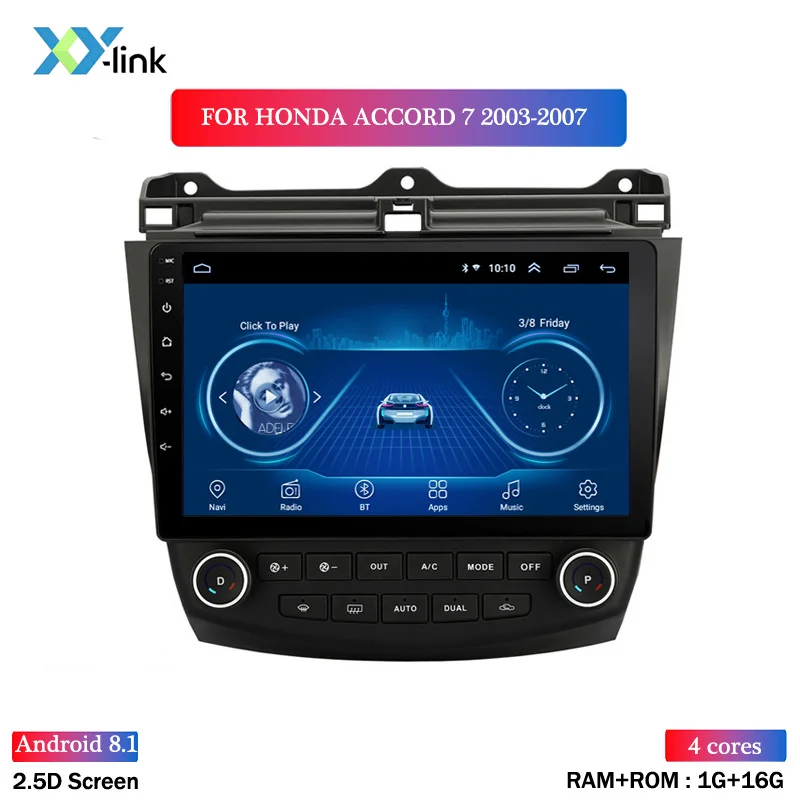 Android 8,1 автомобильный dvd gps мультимедийный плеер для Honda ACCORD 7 2003-2007 автомобильный dvd Навигатор Радио Видео Аудио плеер - Цвет: 4 CORES 1G RAM