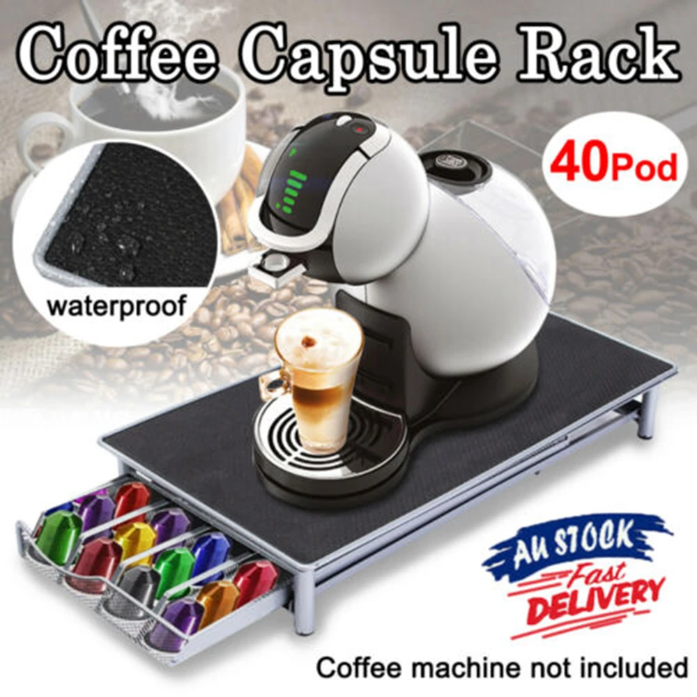 40 Pods Coffee Capsule Organizer Storage Stand Practical Coffee Drawers Capsules