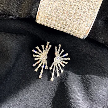 

2020 New Top Design Stud Earrings For Women Firework Fan Shaped Earrings Fashion Jewelry