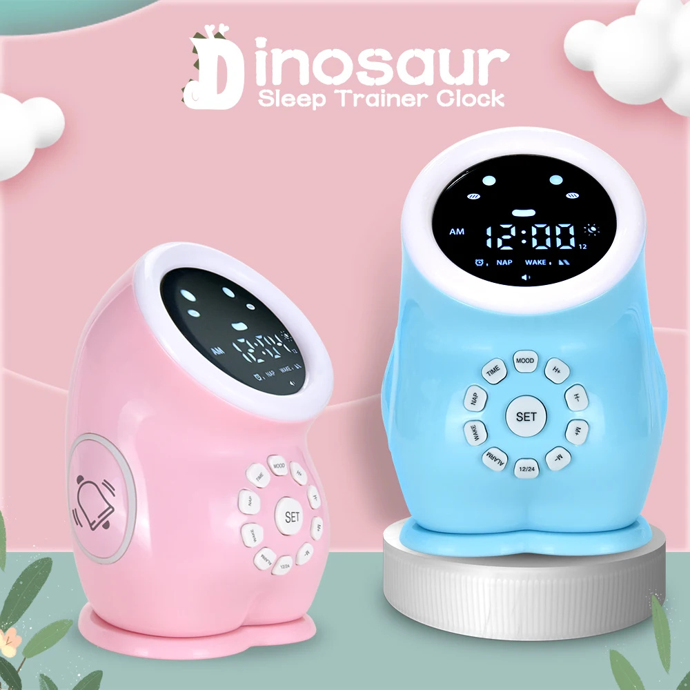 

Digital Smart Alarm Clock LED Colorful Night Light Wake up Lamp Dinosaur Digital Desk Training Alarm Clocks for Kids Bedroom