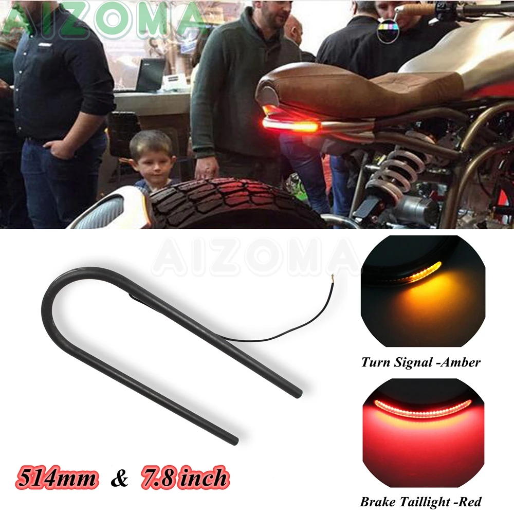 Brat Stile Cafe Racer Sedile Posteriore Del Cerchio Indicatore Led Telaio Loop W/Luce Della Coda Del Freno Per Honda Cb/Gl Yamaha Xs Rd Sr Xjr 450/500