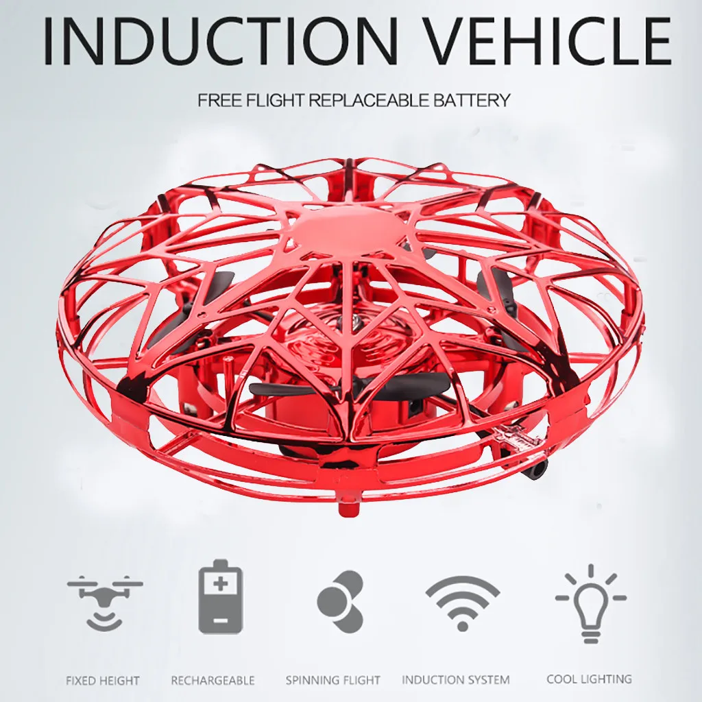 Летающая кукла летающий шар НЛО Мини-Дрон, детские игрушки пульт дистанционного управления Вертолет с блестящим летательным аппаратом Рулевое колесо для ПК