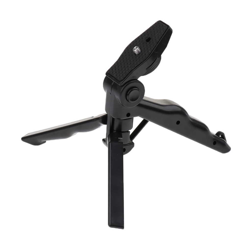 2 in 1 Folding Tripod Stand & Hand Grip Mount for GoPro Hero 5 4 3 3+ 2 1 - Black