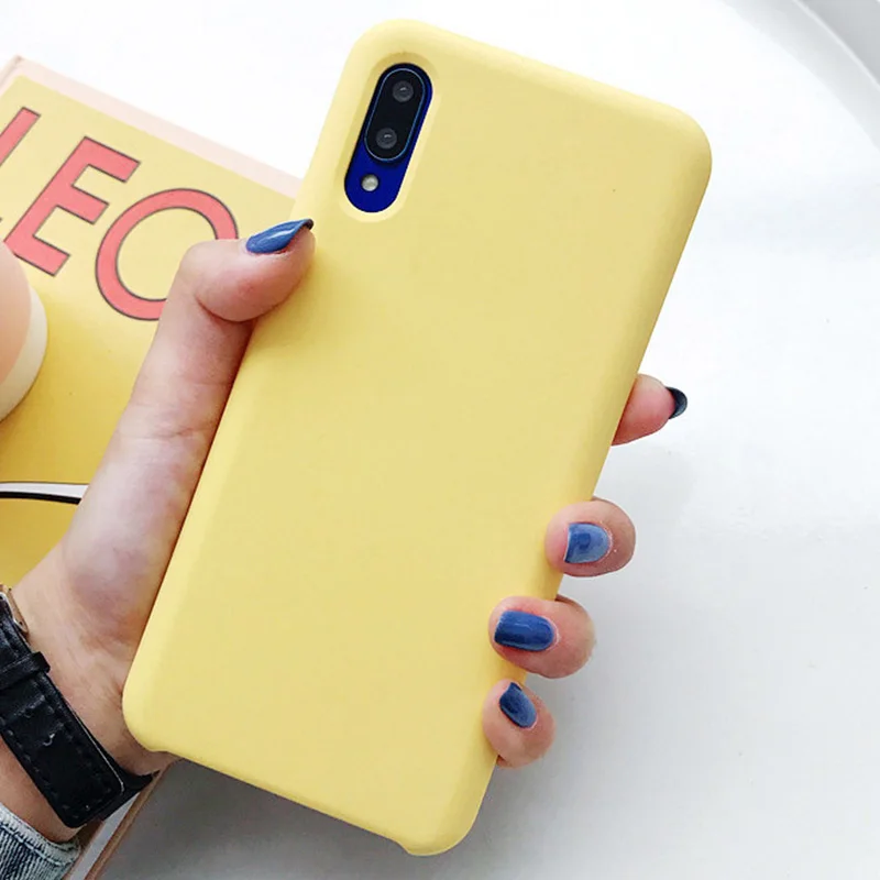 

For Samsung A50 Case Official Style Liquid Silicone Skin Case For Samsung Galaxy A50 A505 A505F SM-A505F A70 A705F Case Cover