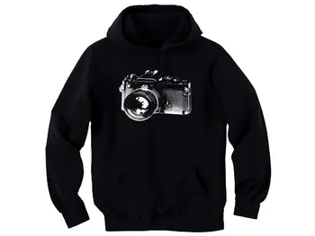 

Old vintage retro photo camera man/women/junior black sweatshirt hoodie