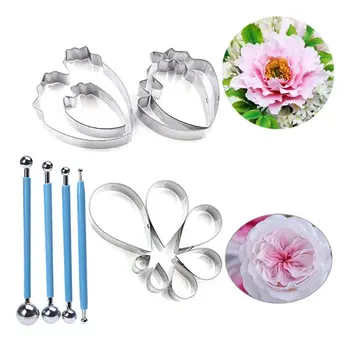 

7 Pcs Rose Petal Cutter and 4 Pcs Herbaceous Peony Cutter 4 Pcs Metal Ball