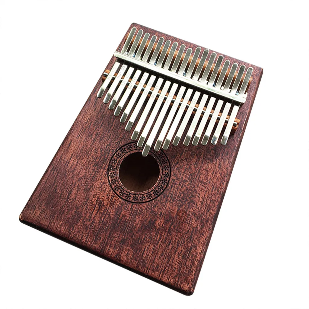 Kalimba 17 клавиш портативный большой палец пианино Mbira Sanza корпус из красного дерева металлической руды зубья с инструкцией и мелодия молоток пианино# Y2 - Цвет: E