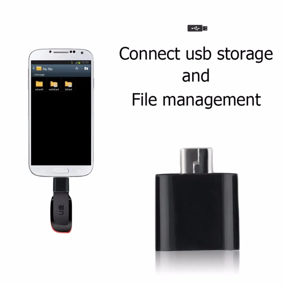 1 шт. Портативный преобразователь OTG Micro USB 5 pin "папа" в "Мама" переходник с