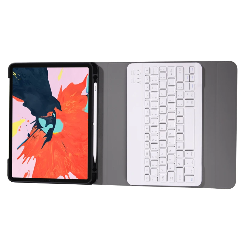 Bluetooth 3.0 Tablet Keyboard Case For iPad Pro 11 inch Mediapad PU Flip Leather Protective Cover For Apple iPad With Keyboard