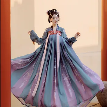 

2020 classic hanfu chinses traditional dance costume women tang dynasty cosplay performance clothes oriental festival outfit