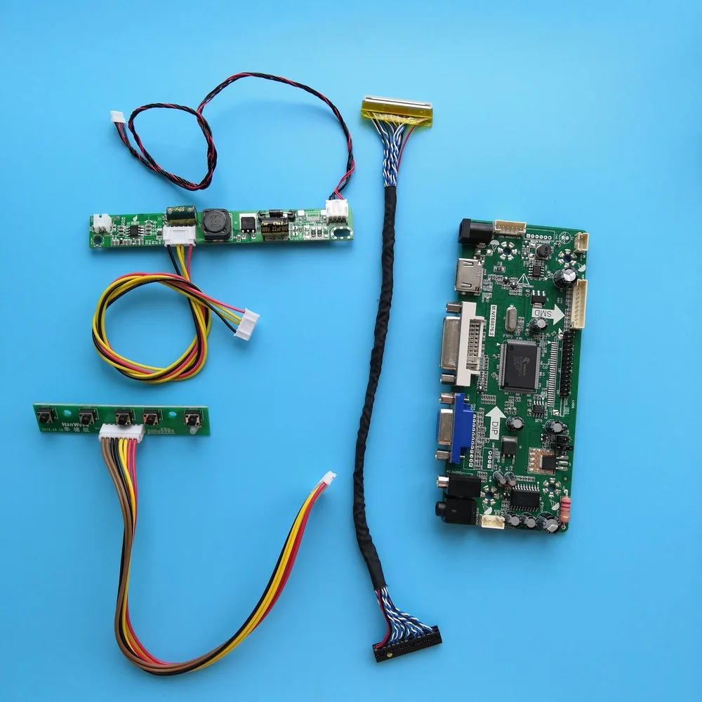 kit para lcd led tela controlador driver placa dvi vga áudio lvds painel