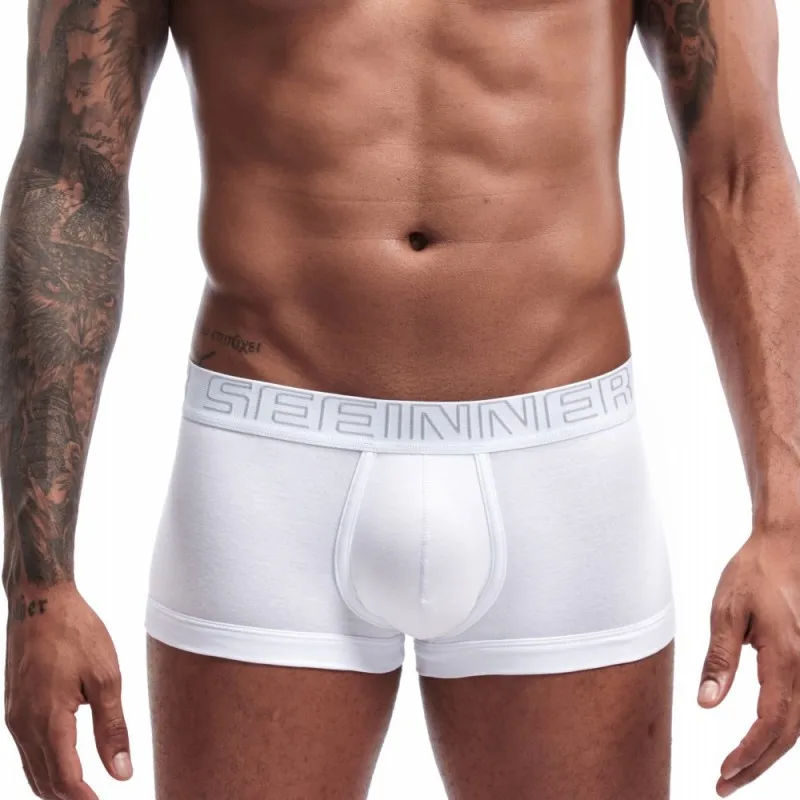 KWAN. Z, мужское нижнее белье, ropa interior hombre, боксеры, мужское однотонное нижнее белье, боксеры para hombre, хлопковое Мужское нижнее белье, боксеры - Цвет: Белый