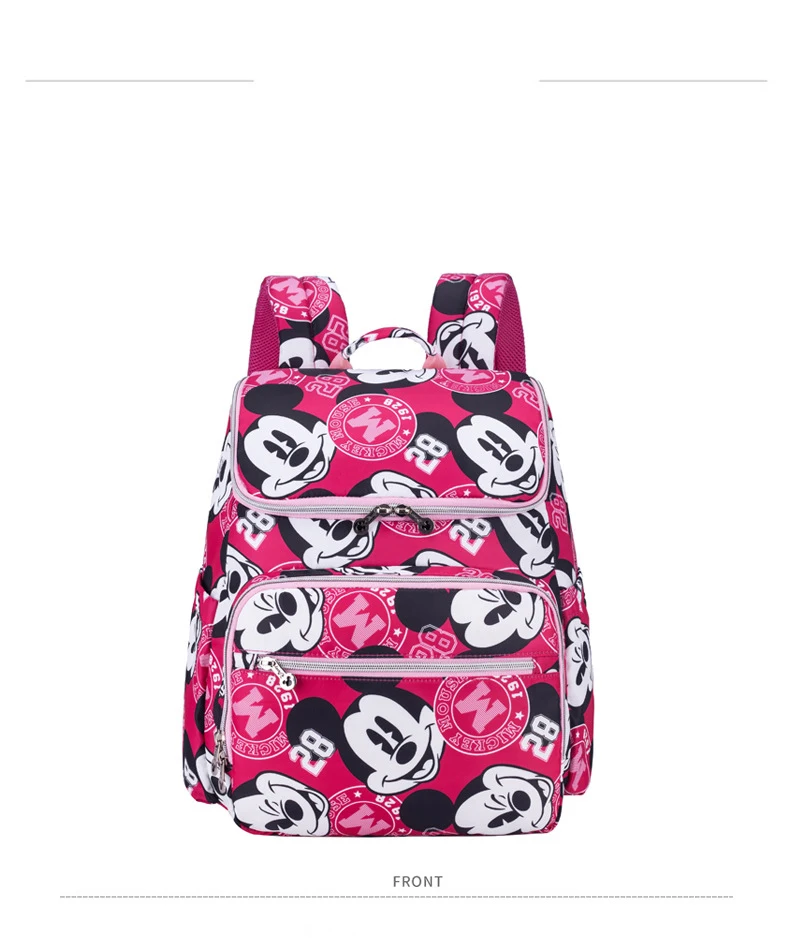 Disney Minnie модная сумка для мамы, модный наплечный рюкзак для мамы, Большая вместительная сумка для детских подгузников