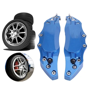 

S/M/L Aluminum Alloy 2pcs Car Brake Caliper Protector Cover for Wheel Hub 16in-17in Blue Medium Brake Caliper Cover
