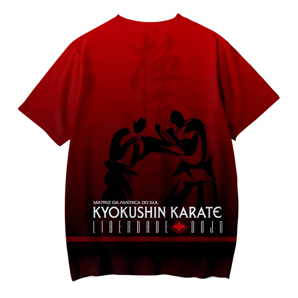 Kyokushin/Стильная Спортивная летняя крутая Повседневная футболка с 3D круглым воротником модная новая футболка с круглым вырезом и короткими рукавами для взрослых и детей